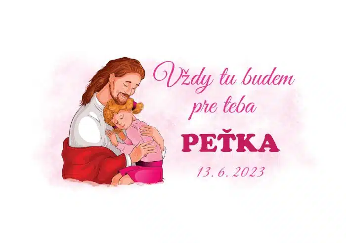 Kresťanská šálka "Vždy tu budem pre Teba" s MENOM - dievča I. GRAFIKA