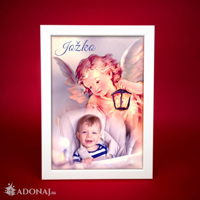 Obraz - Anjel strážny - S fotkou dieťaťa