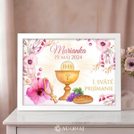 Obraz - Pamiatka na prvé sväté prijímanie - Dievčatko