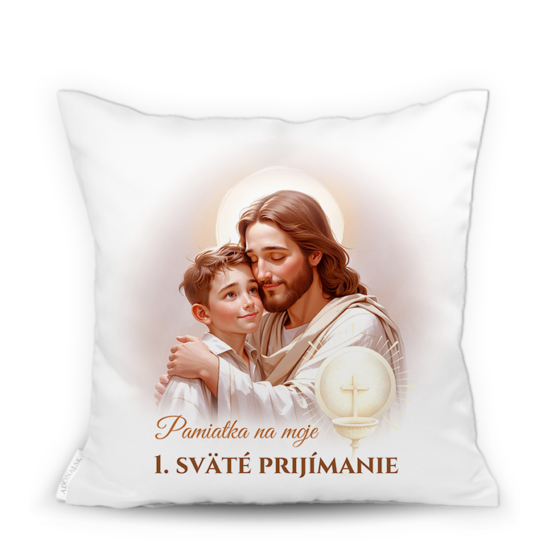 Vankúšik - Pamiatka na prvé sväté prijímanie - V NÁRUČÍ - chlapec VŠEOBECNÉ
