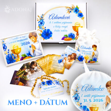 PREMIUM - Darčekový SET na 1. sväté prijímanie - pre chlapca - VLASTNÝ VÝBER