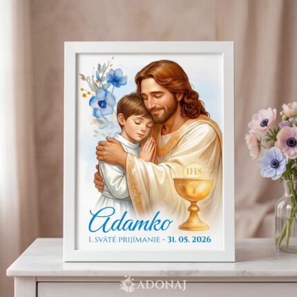 Obraz na prvé sväté prijímanie pre chlapca OBJATIE